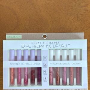 Smoke & Mirrors 10 PC Hydrating Lip Vault - Pink, Red, Brown Shades